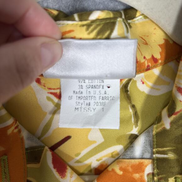 VTG Timbuktu Jacket Small Floral Cotton Stretch Maximalist Autumn Granny Cottage - Picture 5 of 10